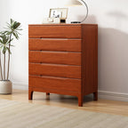Commode contemporaine en bois laqué à 5 tiroirs