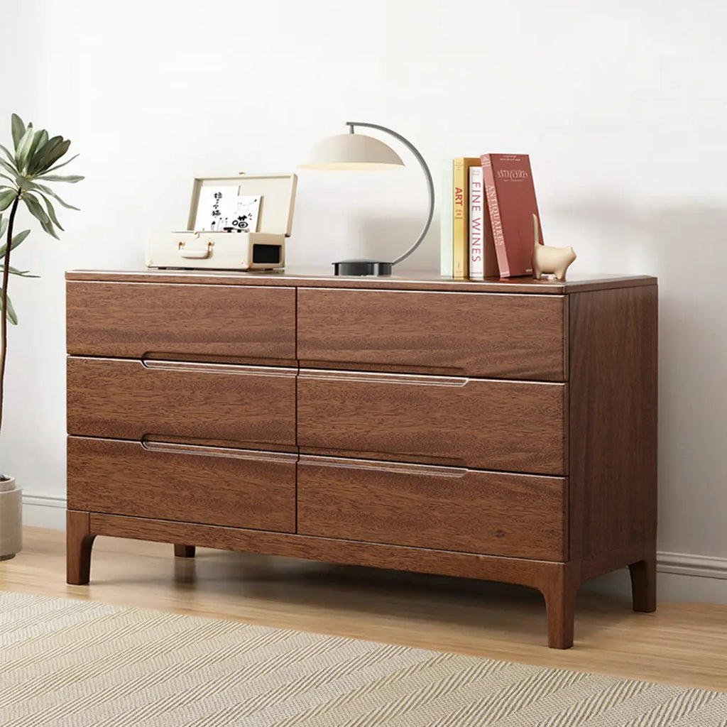 Commode contemporaine en bois laqué à 5 tiroirs