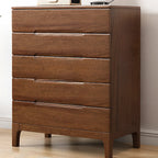 Commode contemporaine en bois laqué à 5 tiroirs