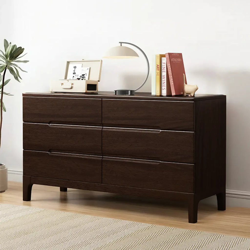 Commode contemporaine en bois laqué à 5 tiroirs