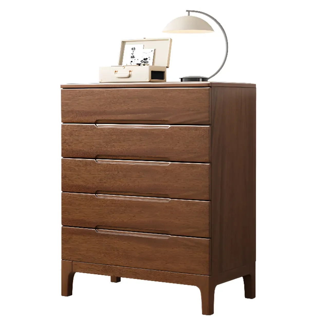 Commode contemporaine en bois laqué à 5 tiroirs
