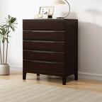 Commode contemporaine en bois laqué à 5 tiroirs