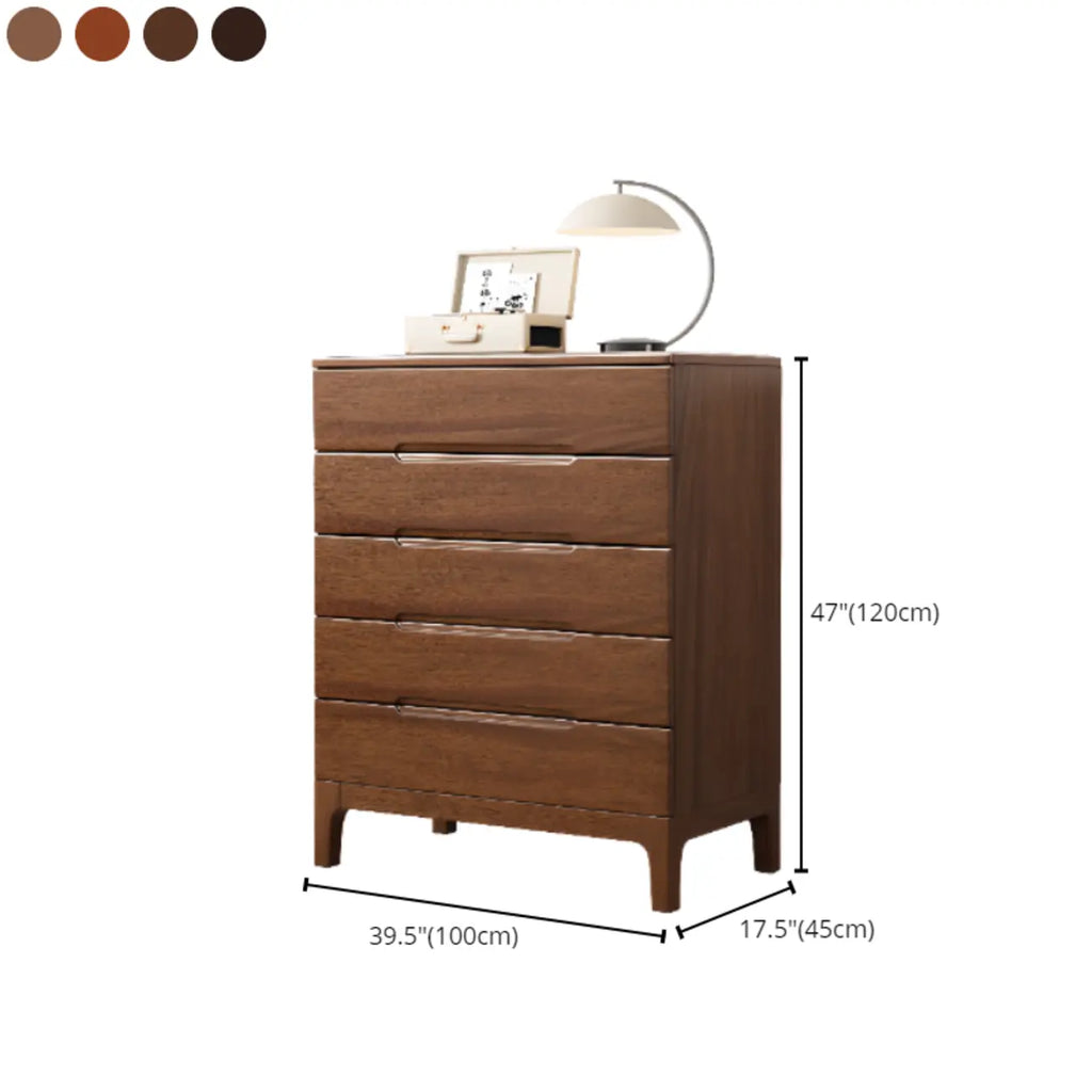Commode contemporaine en bois laqué à 5 tiroirs