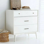 Commode industrielle en bois à 6 tiroirs