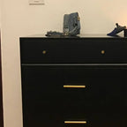 Commode industrielle en bois à 6 tiroirs
