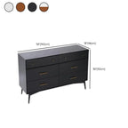 Commode industrielle en bois à 6 tiroirs