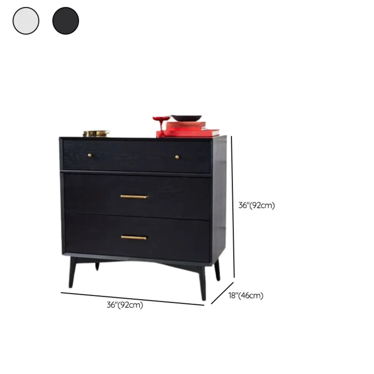 Commode industrielle en bois à 6 tiroirs