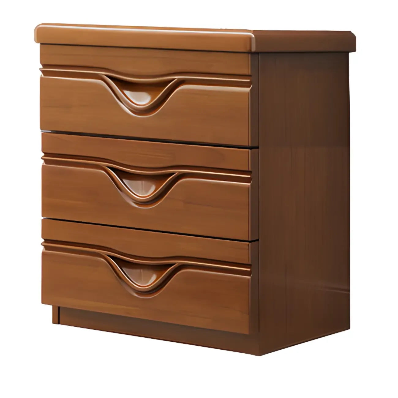 Commode double classique en bois d'hévéa à 9 tiroirs