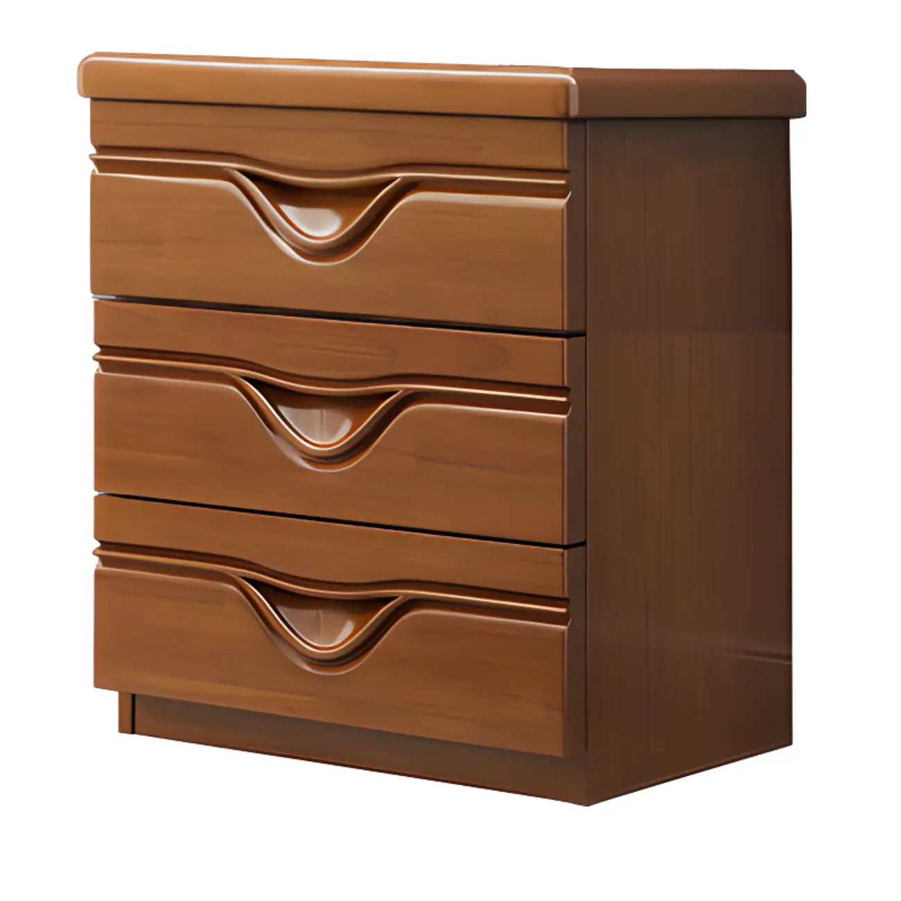 Commode double classique en bois d'hévéa à 9 tiroirs