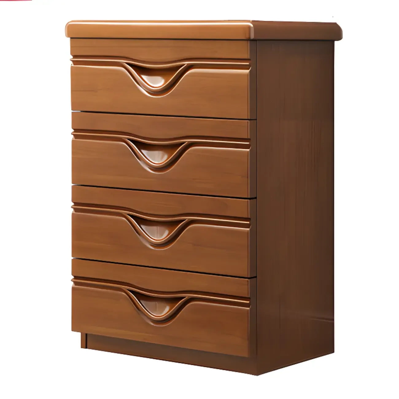 Commode double classique en bois d'hévéa à 9 tiroirs