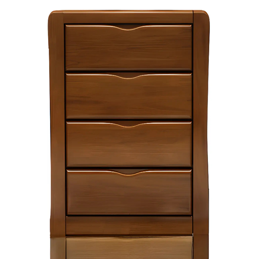 Commode double classique en bois d'hévéa à 9 tiroirs