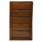 Commode double classique en bois d'hévéa à 9 tiroirs