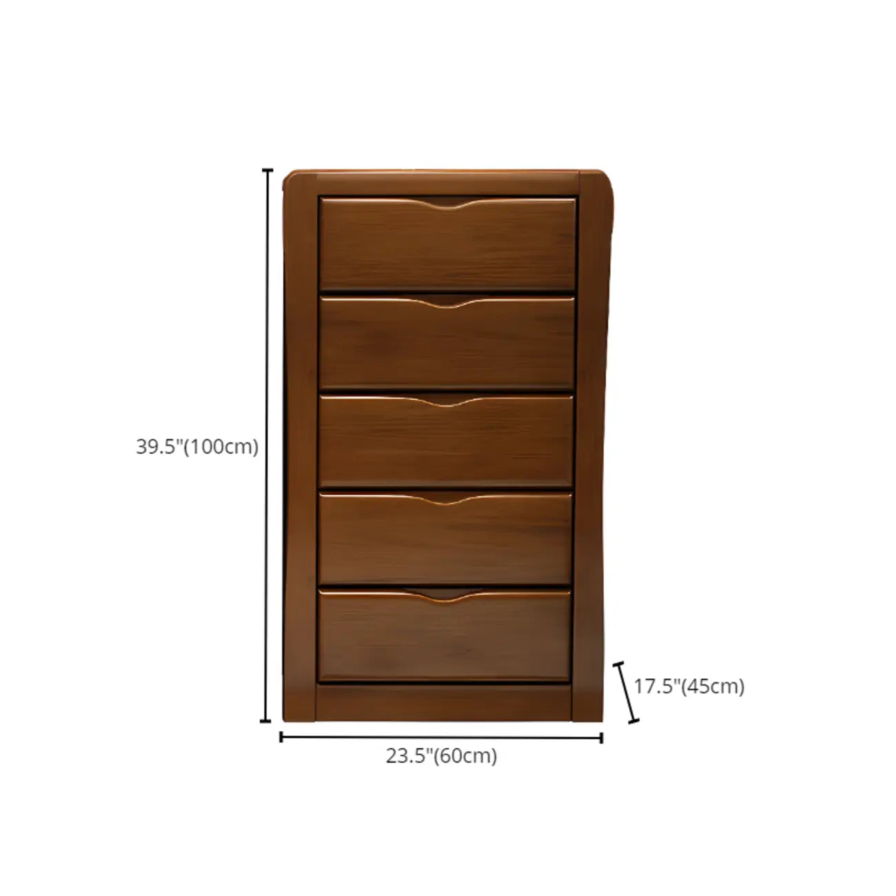 Commode double classique en bois d'hévéa à 9 tiroirs