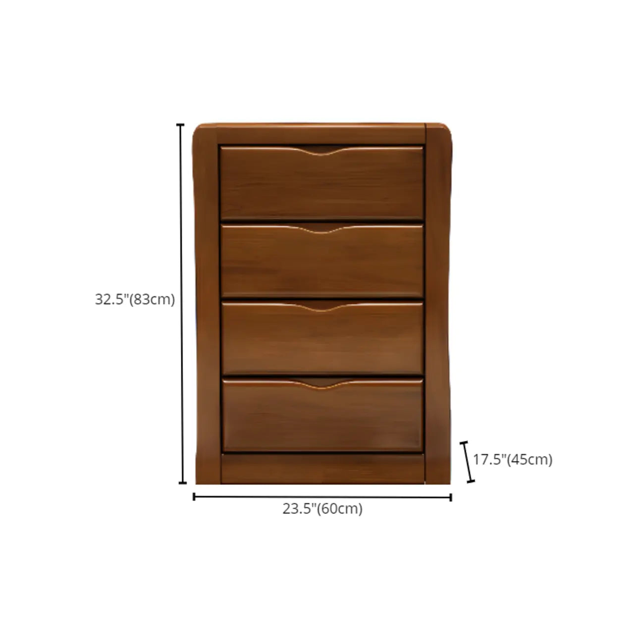 Commode double classique en bois d'hévéa à 9 tiroirs