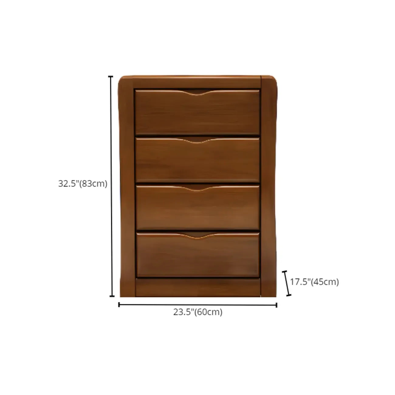 Commode double classique en bois d'hévéa à 9 tiroirs