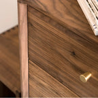 Commode double élégante en bois de cerisier avec 5 tiroirs pour chambre à coucher