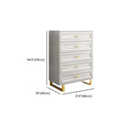 Commode combinée en bois gris glamour avec 7 tiroirs