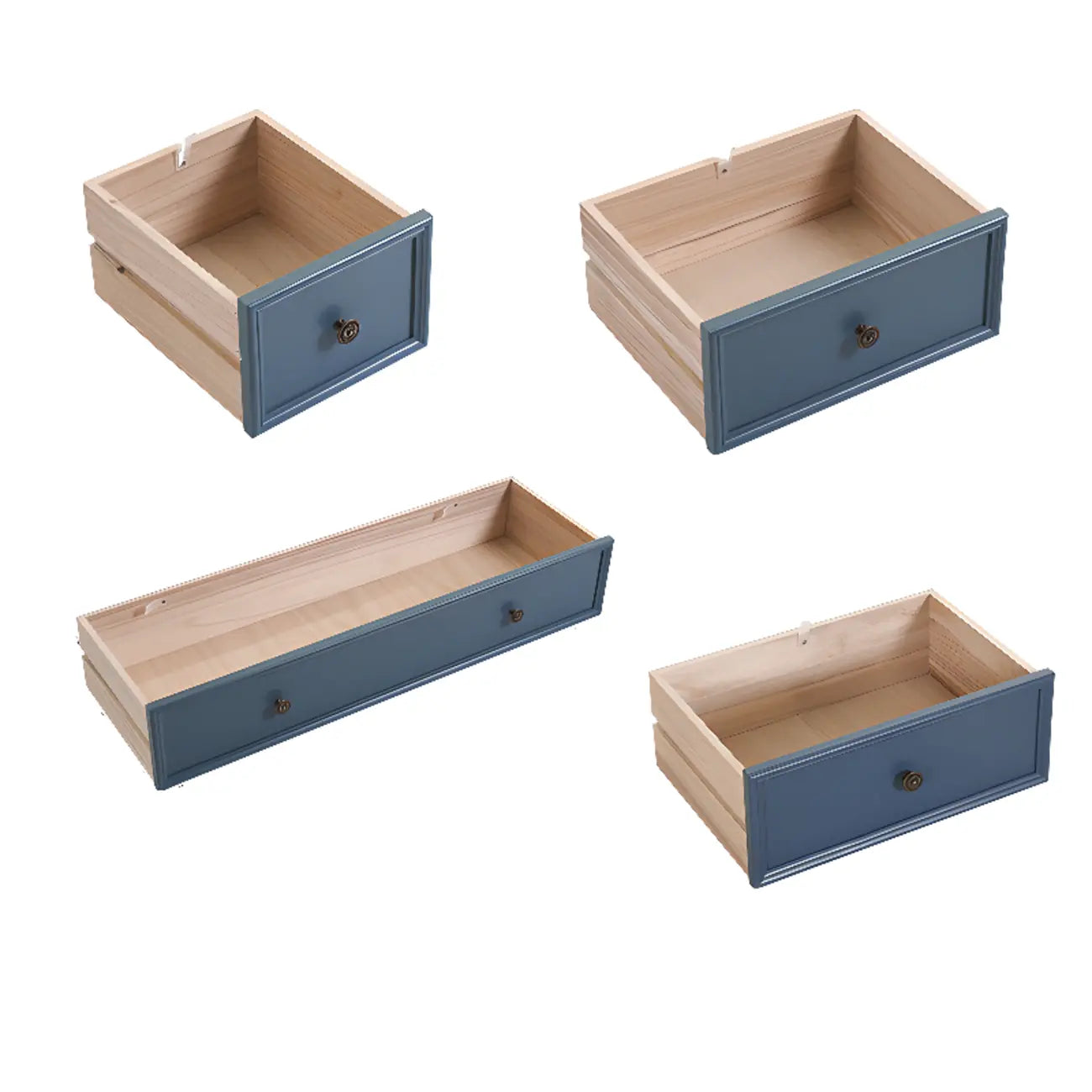 Commode élégante en bois blanc à 9 tiroirs pour chambre à coucher