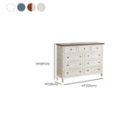 Commode élégante en bois blanc à 9 tiroirs pour chambre à coucher