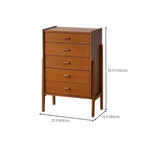 Commode minimaliste en bois marron avec tiroirs pour chambre à coucher