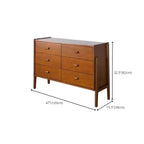 Commode minimaliste en bois marron avec tiroirs pour chambre à coucher