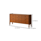 Commode minimaliste en bois marron avec tiroirs pour chambre à coucher