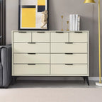 Console-commode grise industrielle avec double rangement
