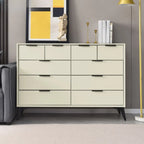 Console-commode grise industrielle avec double rangement