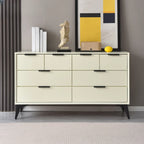 Console-commode grise industrielle avec double rangement