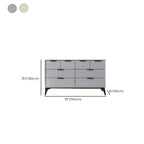 Console-commode grise industrielle avec double rangement