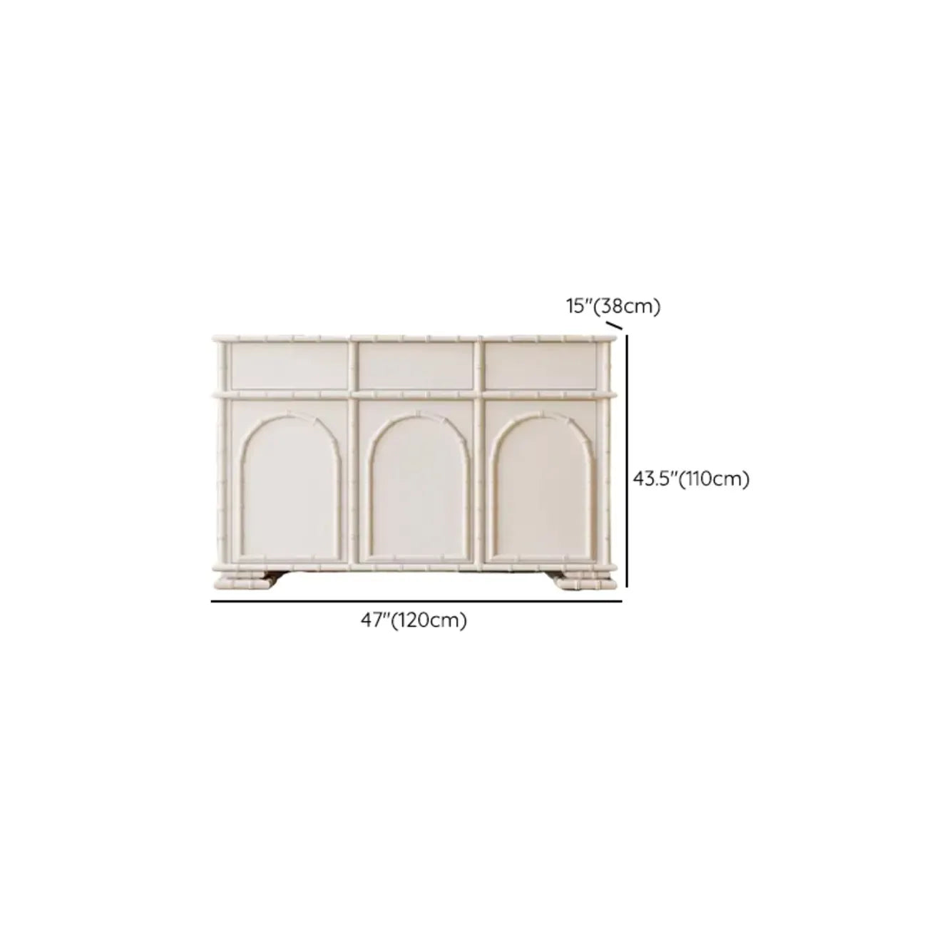 Élégant meuble à chaussures d'entrée en bois blanc avec 4 tiroirs