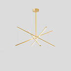 Lustre linéaire LED moderne de style Sputnik pour salon