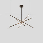 Lustre linéaire LED moderne de style Sputnik pour salon