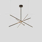 Lustre linéaire LED moderne de style Sputnik pour salon