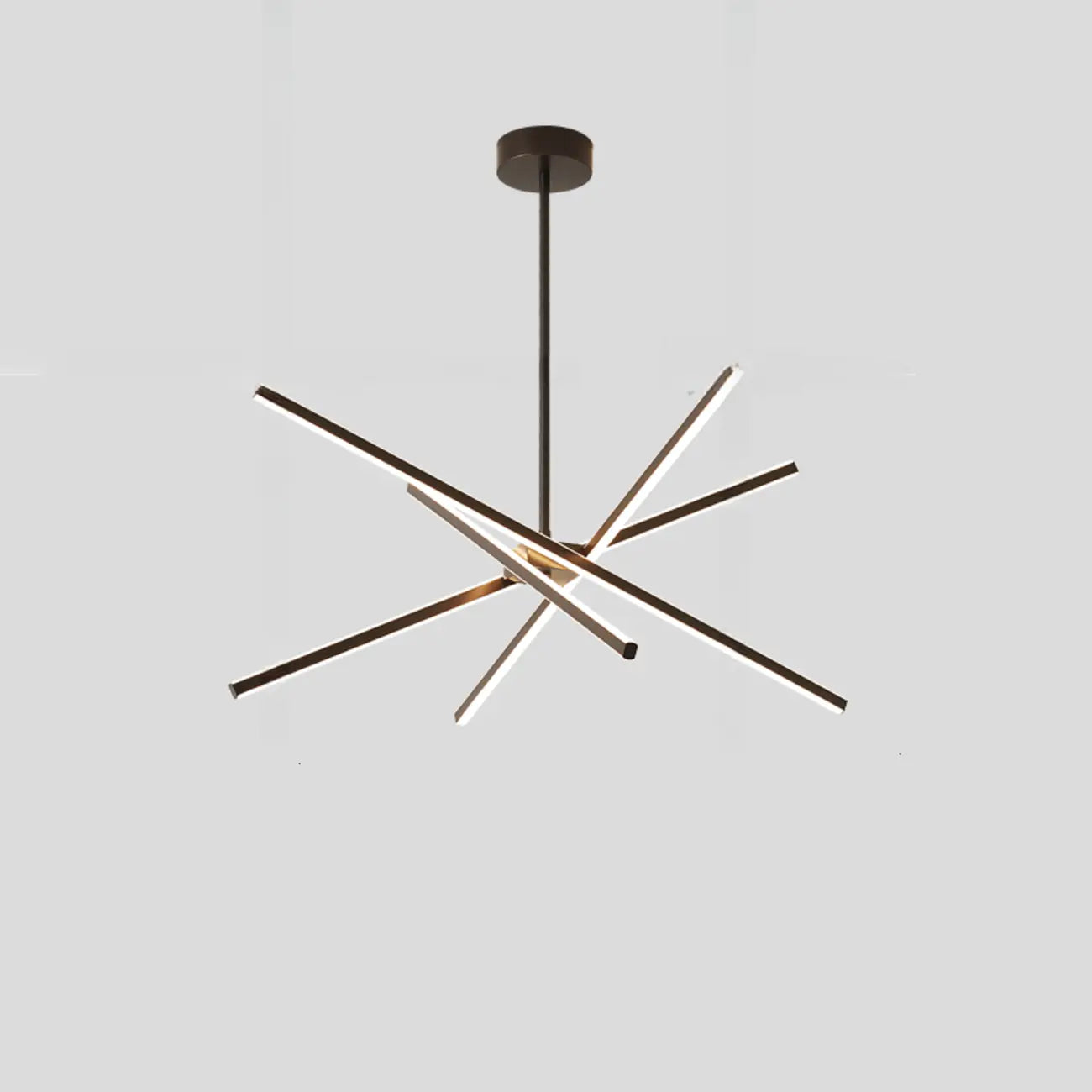 Lustre linéaire LED moderne de style Sputnik pour salon