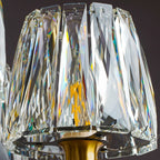 Lustre vintage en cristal à 6 lumières LED avec hauteur réglable