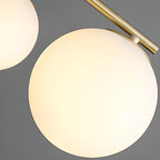 Suspension minimaliste à globe réglable avec abat-jour blanc