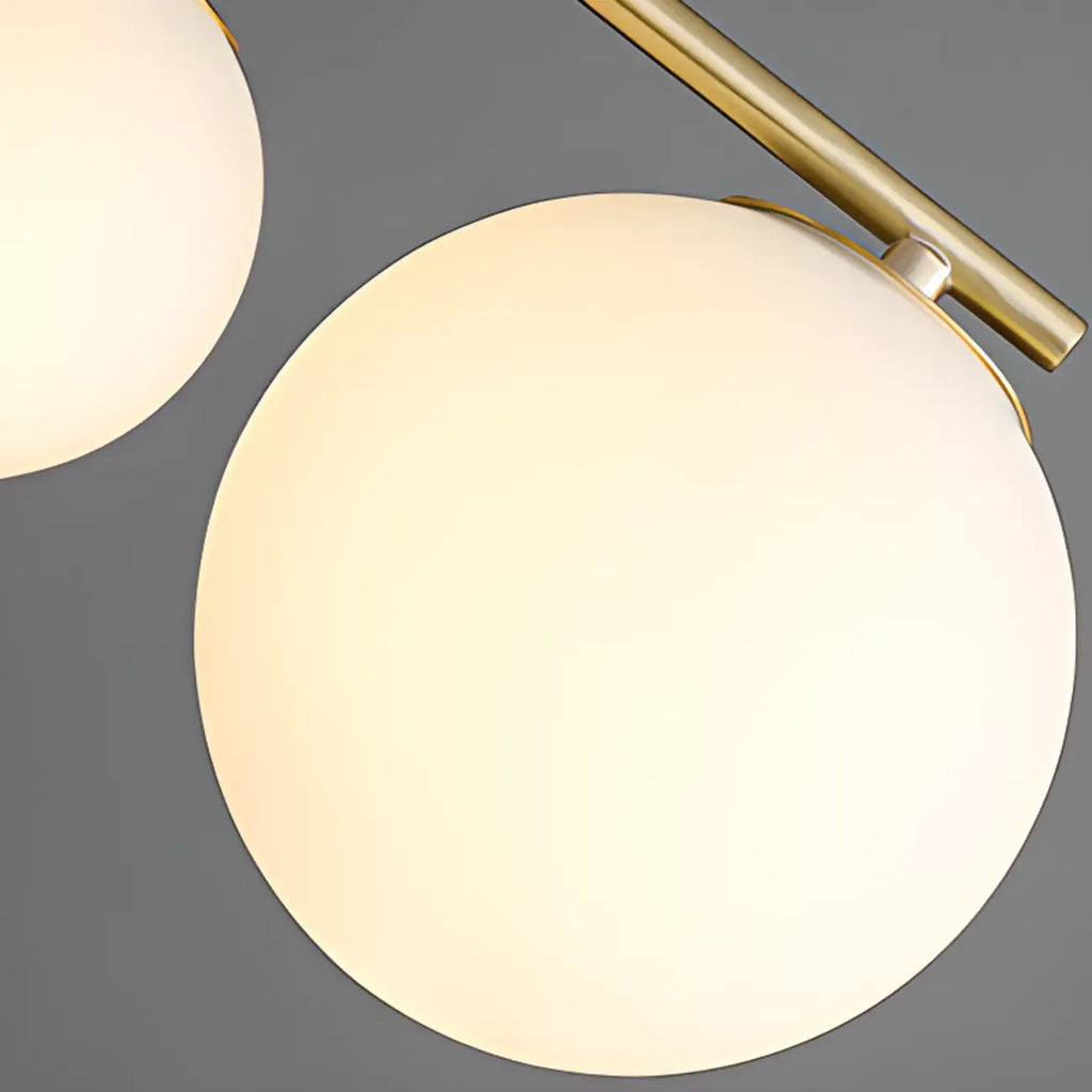 Suspension minimaliste à globe réglable avec abat-jour blanc