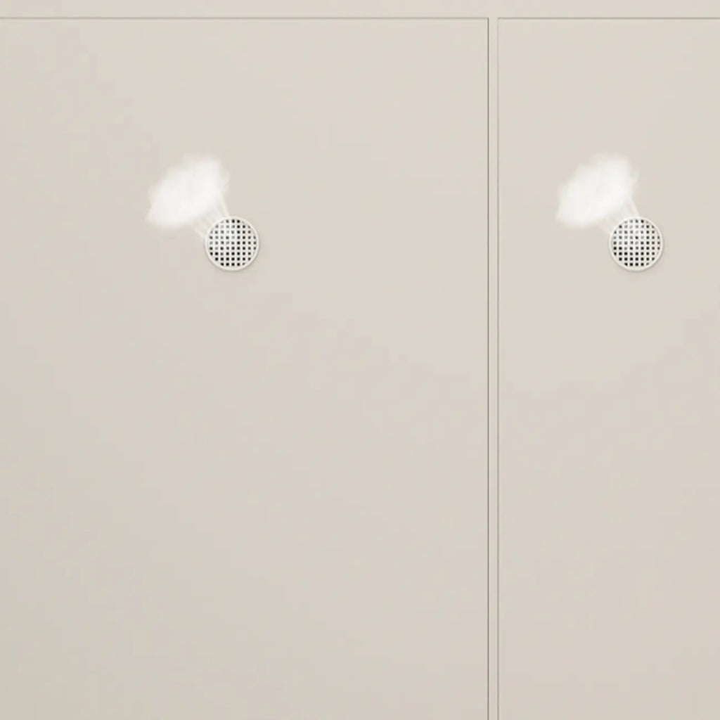 Meuble à chaussures d'entrée moderne en bois blanc avec façade rabattable