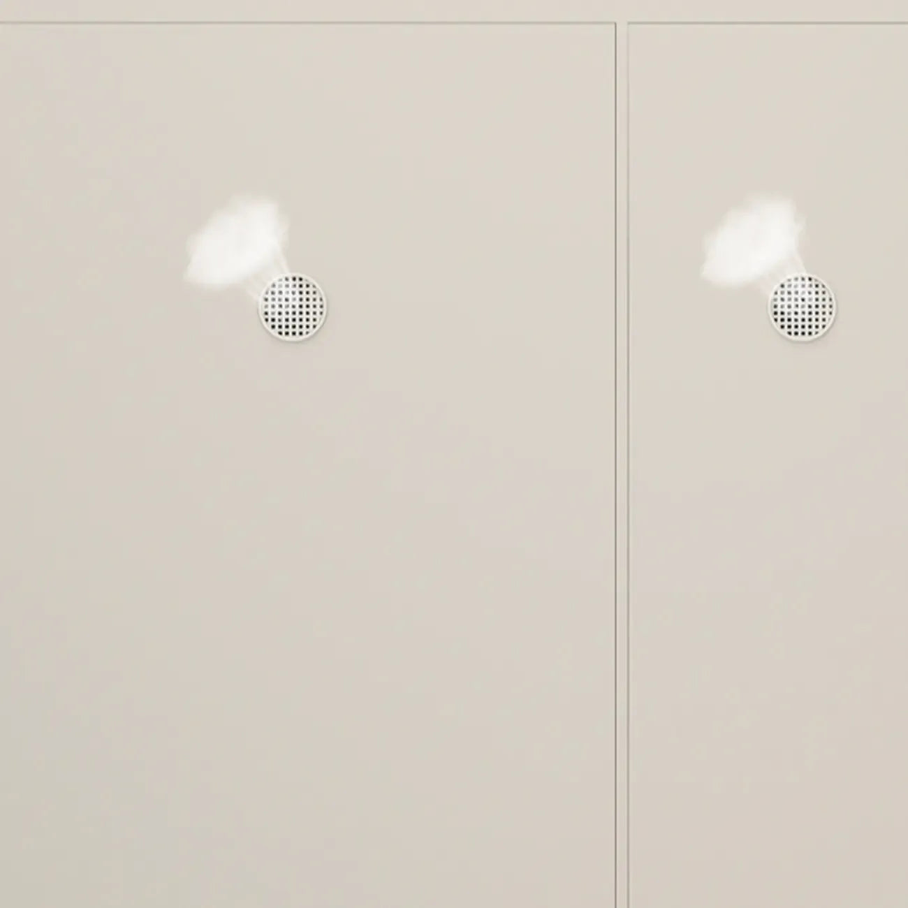 Meuble à chaussures d'entrée moderne en bois blanc avec façade rabattable