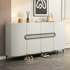 Armoire à chaussures en bois gris foncé pour couloir