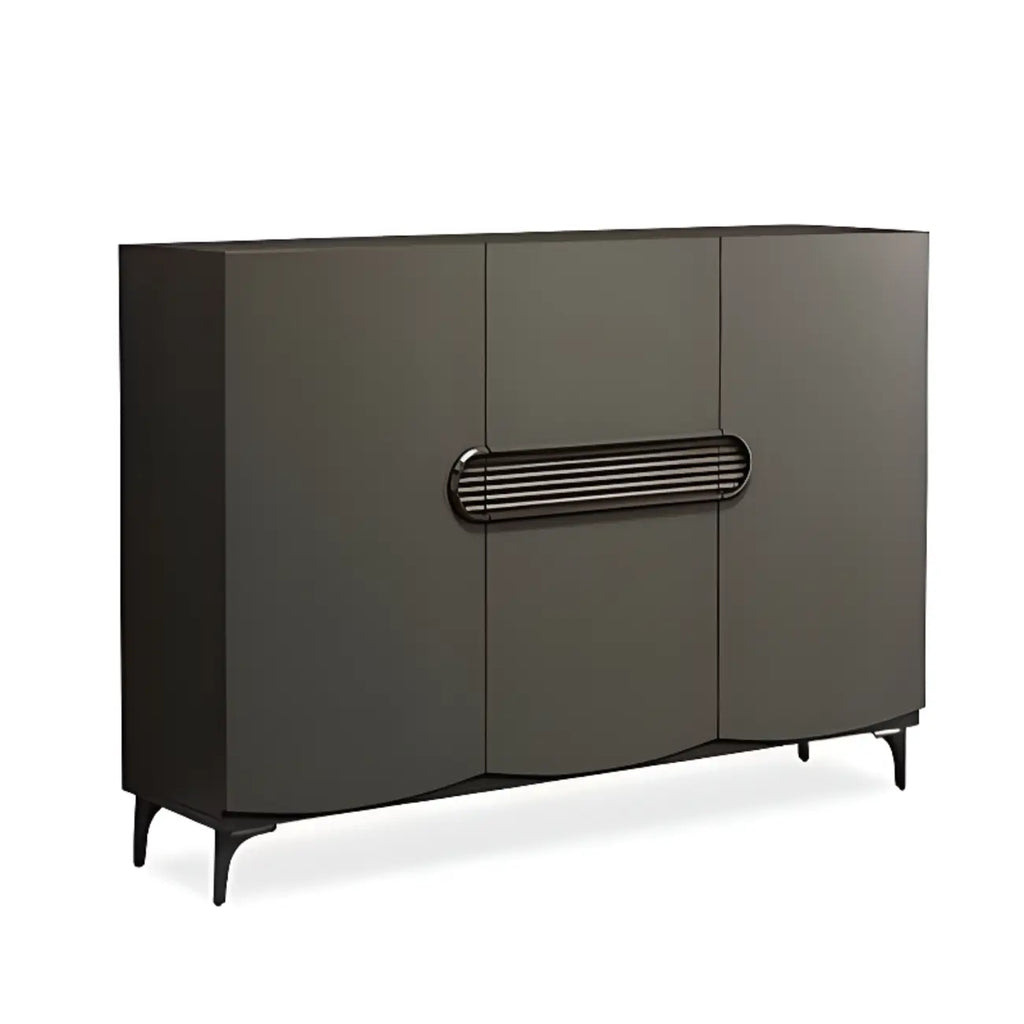 Armoire à chaussures en bois gris foncé pour couloir