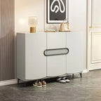 Armoire à chaussures en bois gris foncé pour couloir