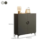 Armoire à chaussures en bois gris foncé pour couloir