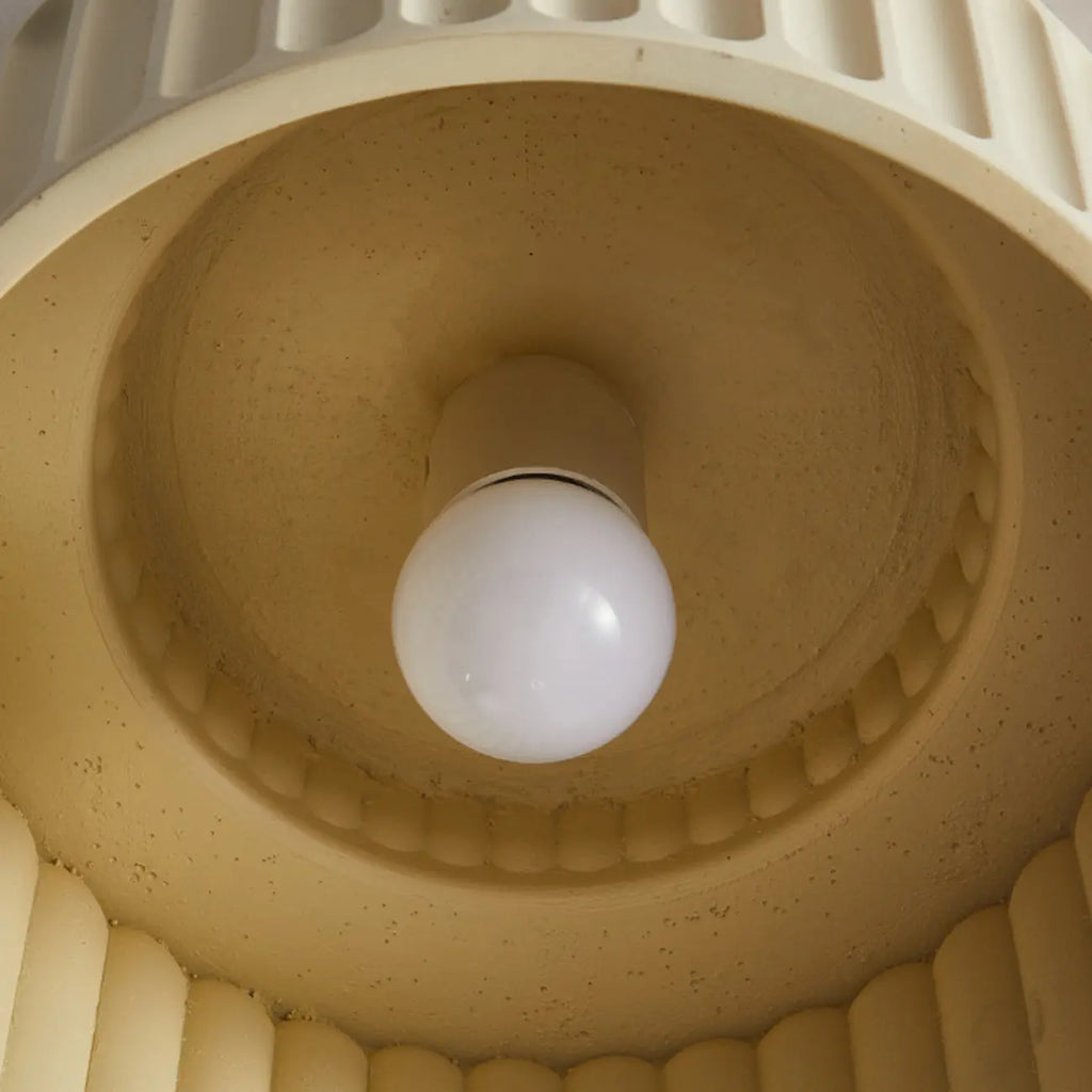 Plafonnier semi-encastré cylindrique moderne avec abat-jour en plastique