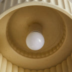 Plafonnier semi-encastré cylindrique moderne avec abat-jour en plastique
