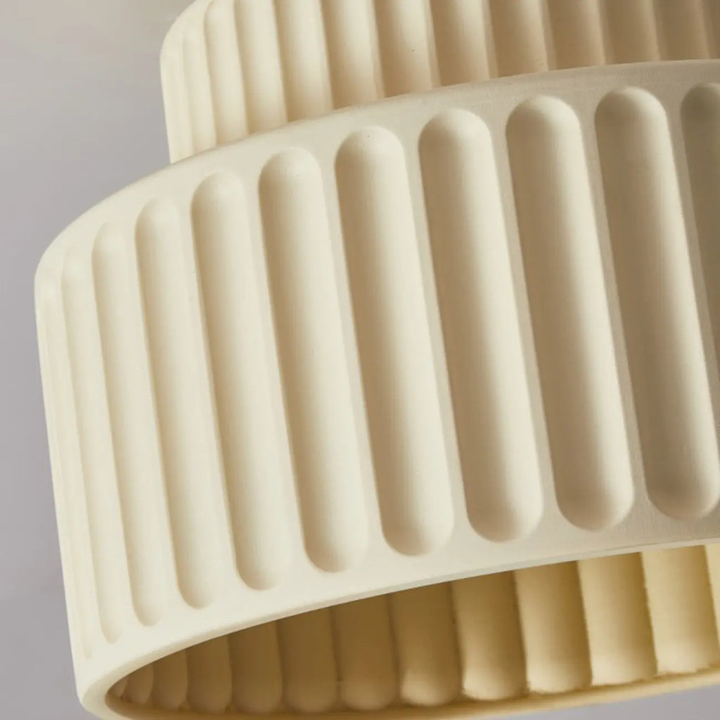 Plafonnier semi-encastré cylindrique moderne avec abat-jour en plastique