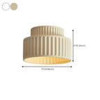 Plafonnier semi-encastré cylindrique moderne avec abat-jour en plastique