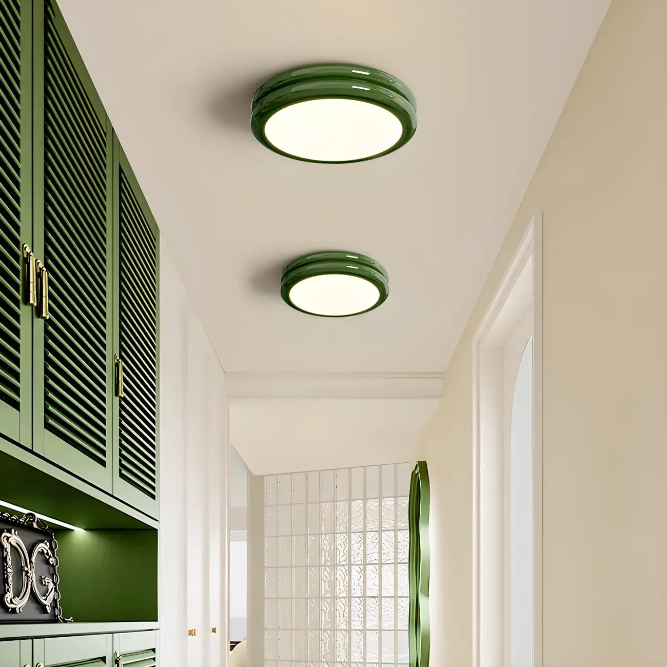 Plafonnier LED circulaire encastré à intensité variable pour salon