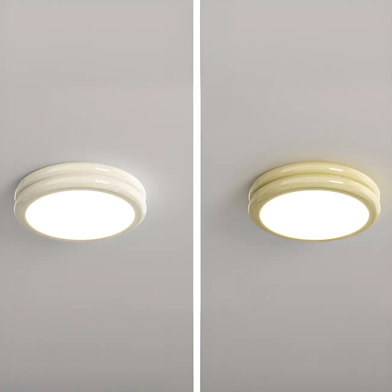 Plafonnier LED circulaire encastré à intensité variable pour salon
